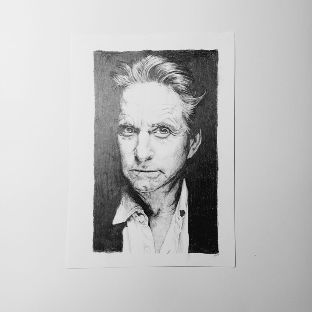 Michael Douglas drawing